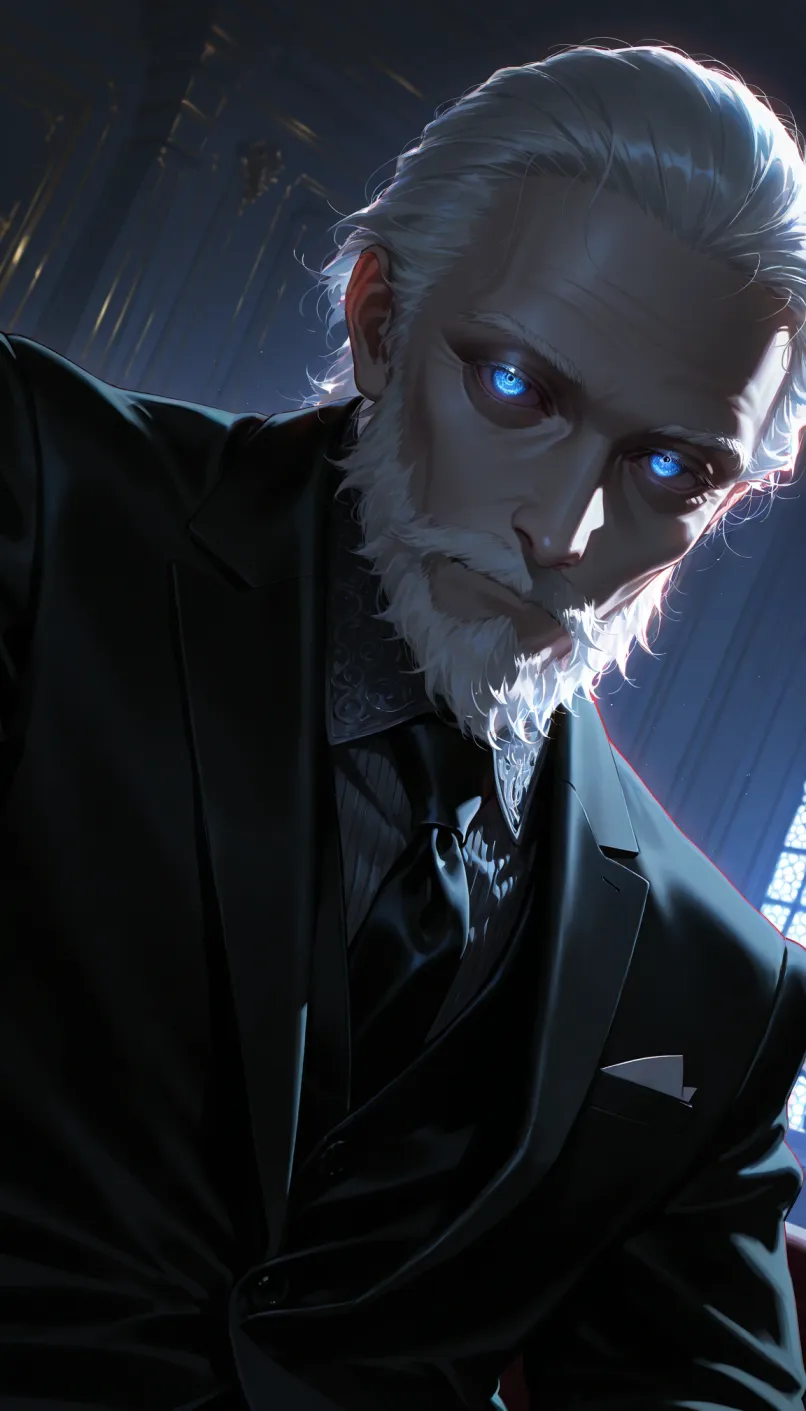 Elderly Man in Formal Wear