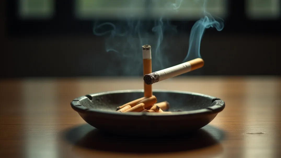 Gạt Tàn với Thuốc Lá