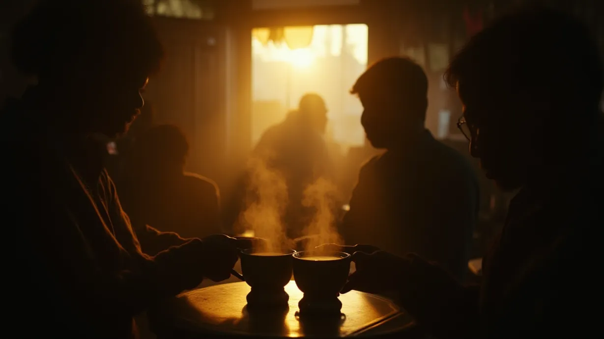 Two Men In Disguise As Housewives In Modern Day Chennai