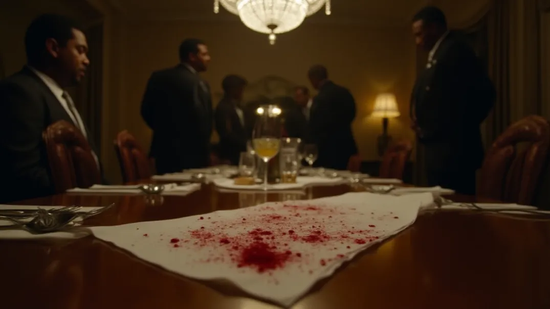 Conséquences de la Violence dans une Salle à Manger Luxueuse