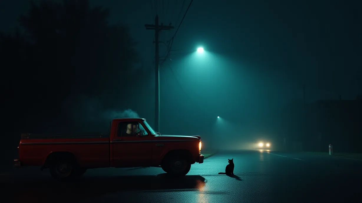 Between the Road and the Night Sky