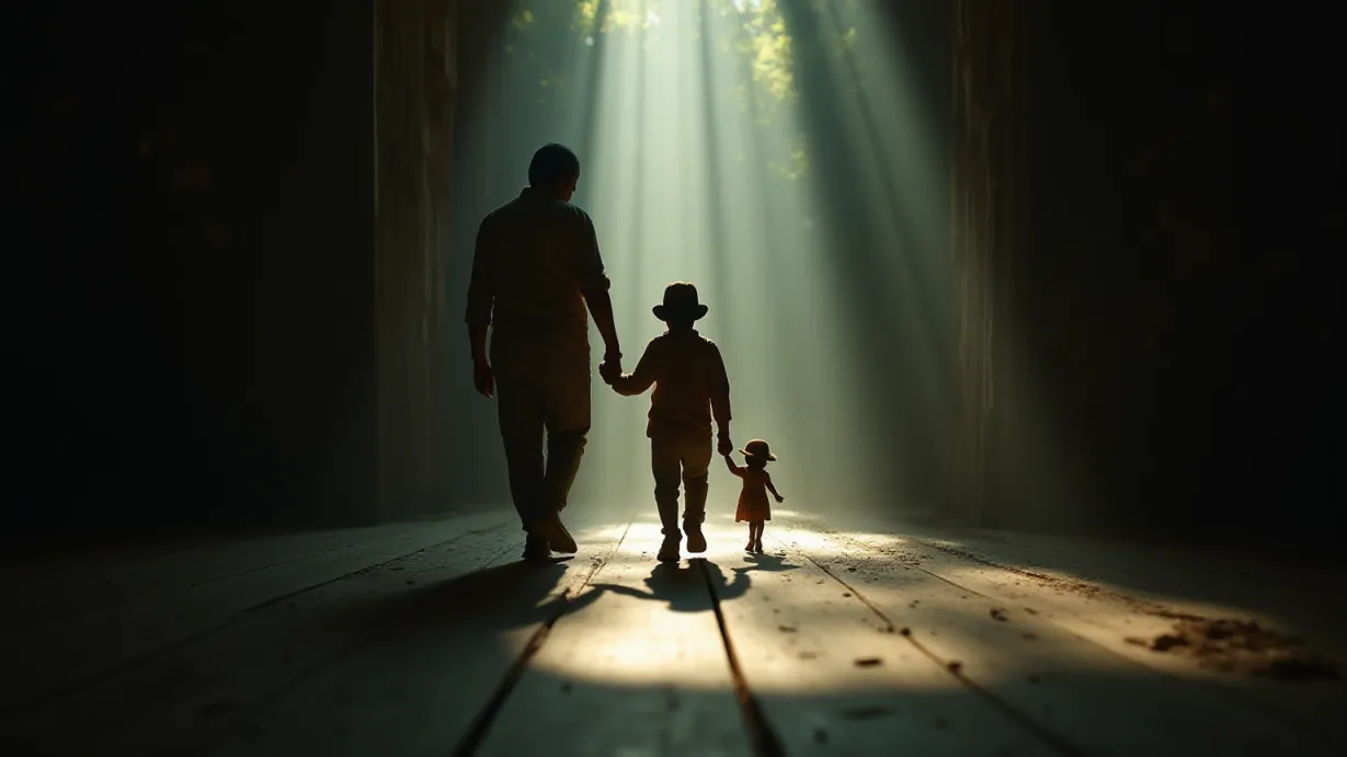 The Boy And His Cat And Uncle