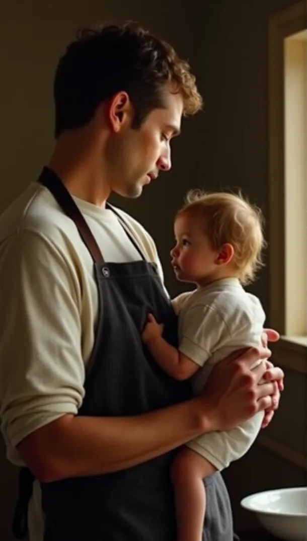 Caring Father in the Kitchen