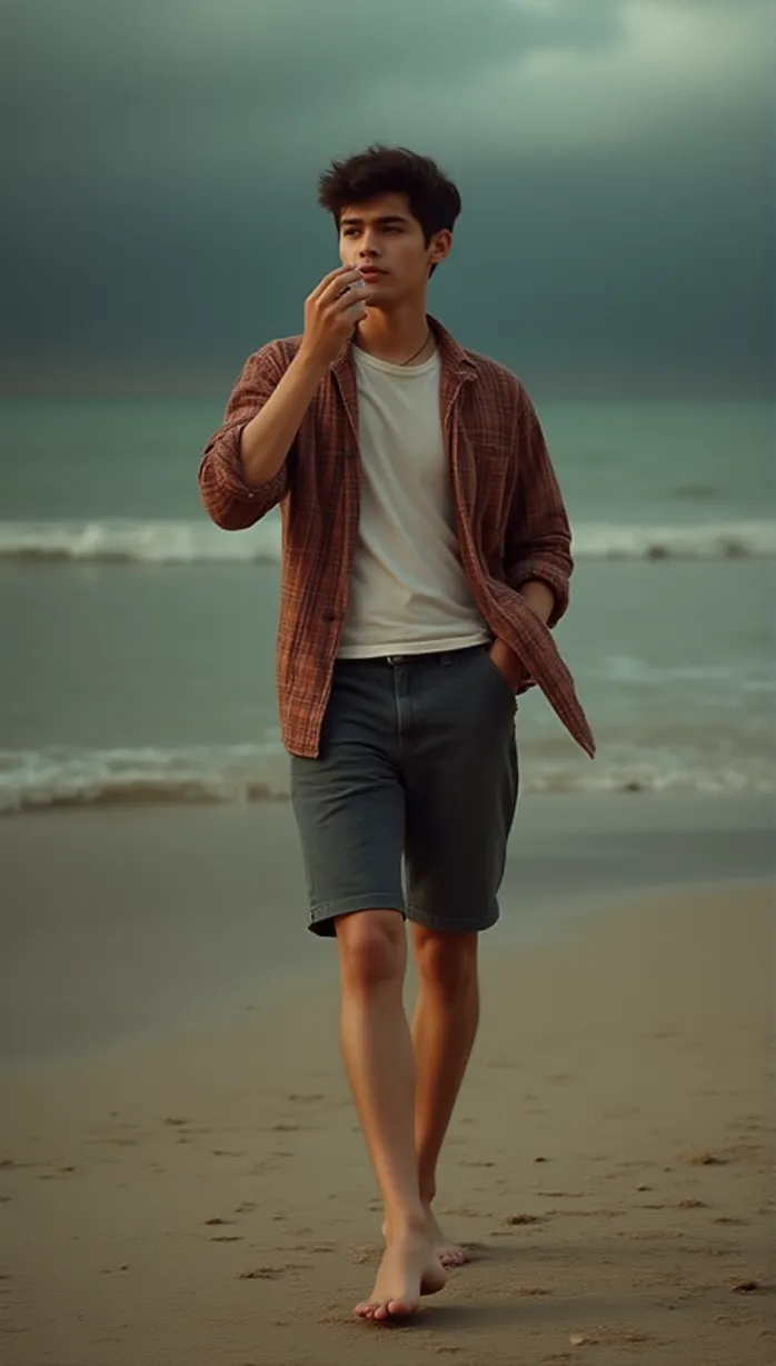 Image male, teen, four pairs of legs, confident, playful expression, looking away, balancing on one set of legs, drinking, upper body shot, casual clothing, daytime, detailed, masterpiece, best quality