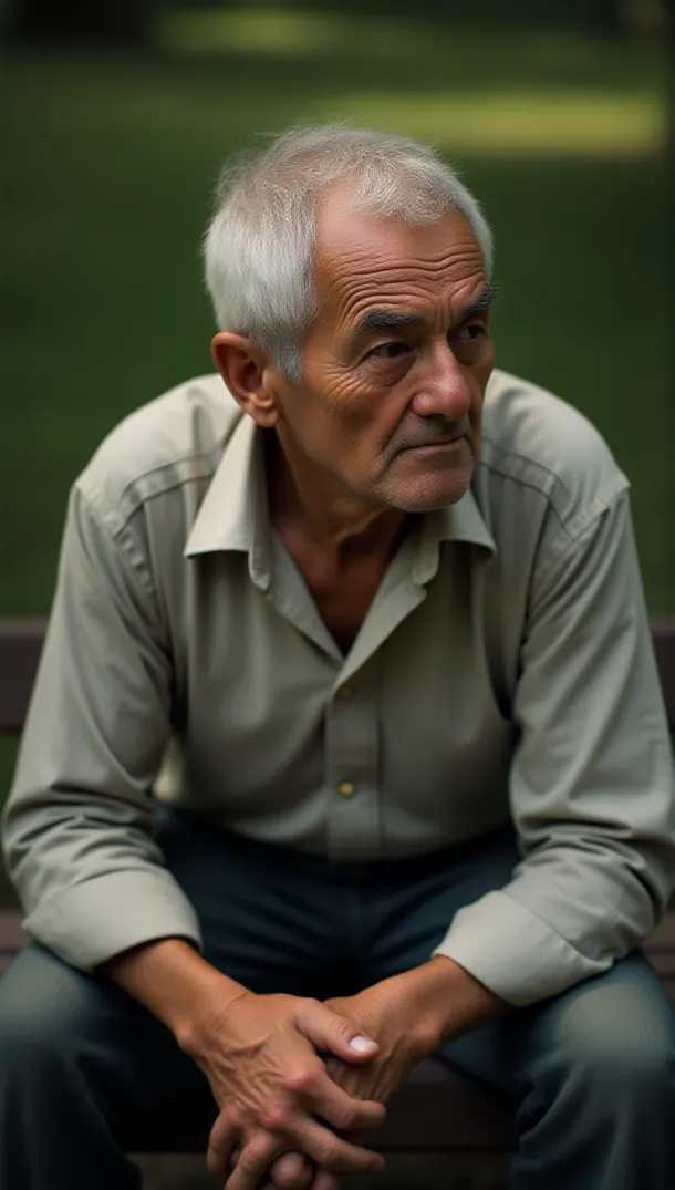 Uomo anziano contemplativo