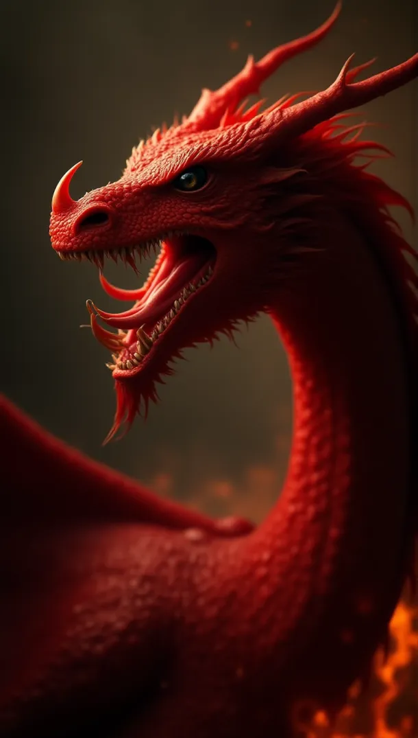 Majestoso Dragão Vermelho