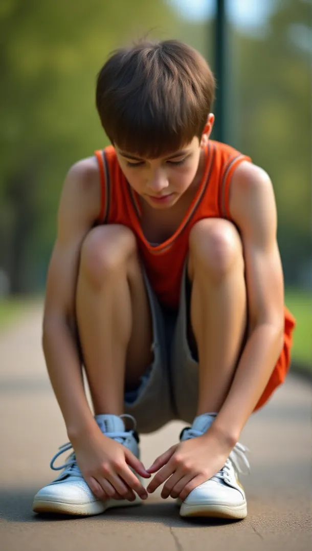 Jovem Jogador de Basquete Frustrado