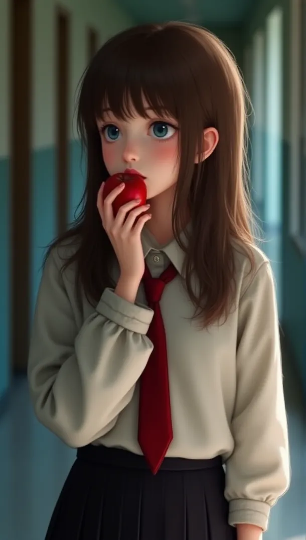 Young Girl in School Uniform